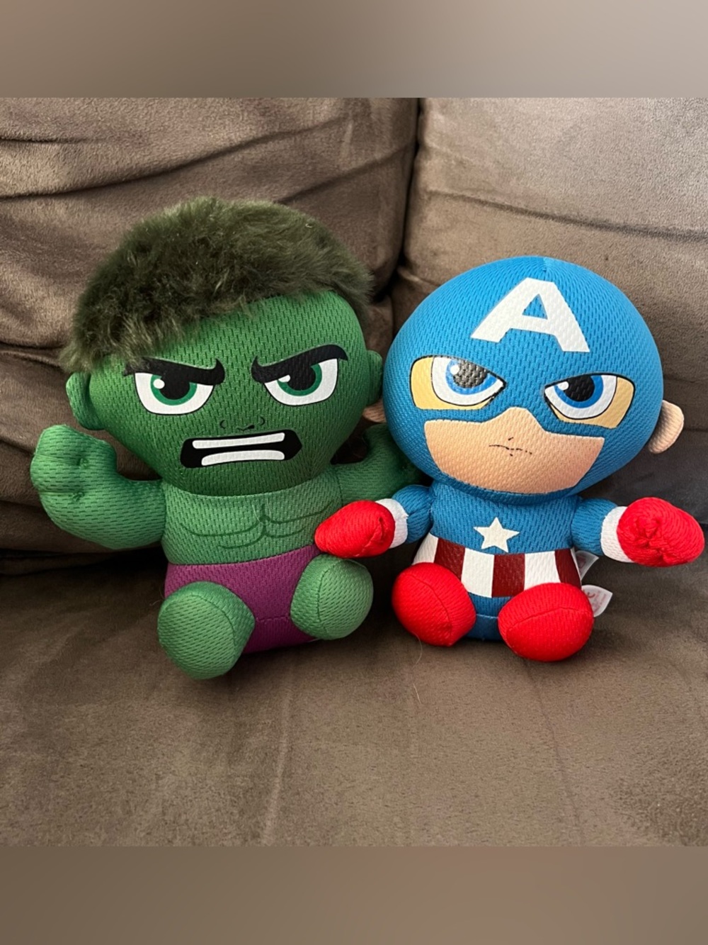 Ty Small Captain America & Hulk Plush Pair